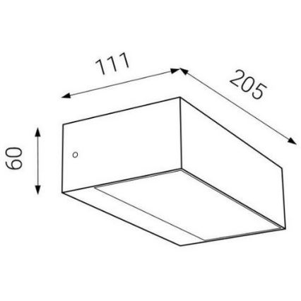 LED2 - LED VVanjska zidna svjetiljka KVADER LED/9W/230V IP54