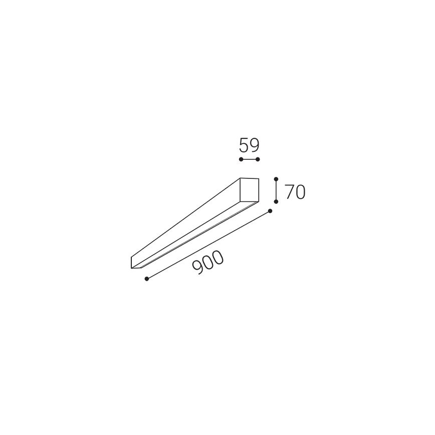 LED2 - Stropna LED svjetiljka NOLI LED/30W/230V 3000/3500/4000K 90 cm crna