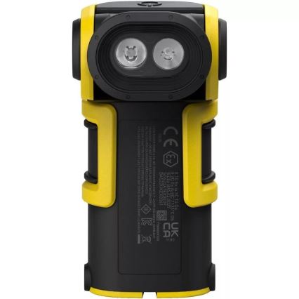 Ledlenser EXC6R - LED Podesiva punjiva svjetiljka s stanicom za punjenje LED/1900 mAh IP68 300 lm 10 h žuta