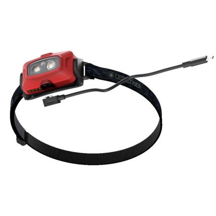 Ledlenser HF4R Core - punjiva LED čelovka s mogućnošću prigušivanja, 1000 mAh, IP68, 500 lm, 35 h, crvena