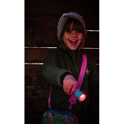 Ledlenser KIDBEAM4 RAINBOW - LED dječja svjetiljka s podesivom svjetlinom LED/2xAAA IP44 ljubičasta