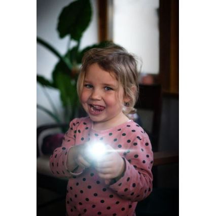 Ledlenser KIDBEAM4 RAINBOW - LED dječja svjetiljka s podesivom svjetlinom LED/2xAAA IP44 ljubičasta