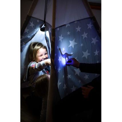 Ledlenser KIDCAMP6 DINO - Podesiva prijenosna LED lampa LED/3xAAA IP44 zelena
