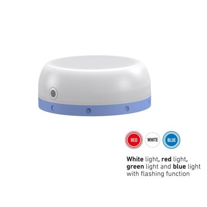 Ledlenser KIDCAMP6 RAINBOW - LED prenosna svjetiljka s prigušivanjem LED/3xAAA IP44 plava