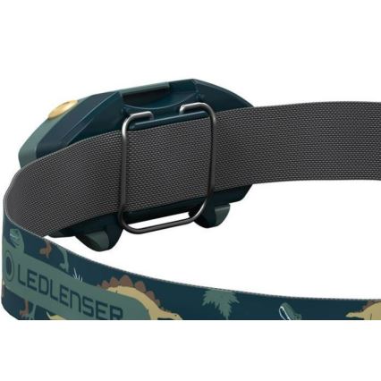 Ledlenser KIDLED2 DINO - dječja LED čelna svjetiljka s podesivom svjetlinom LED/1xAAA IPX4 40 lm 20 h zelena