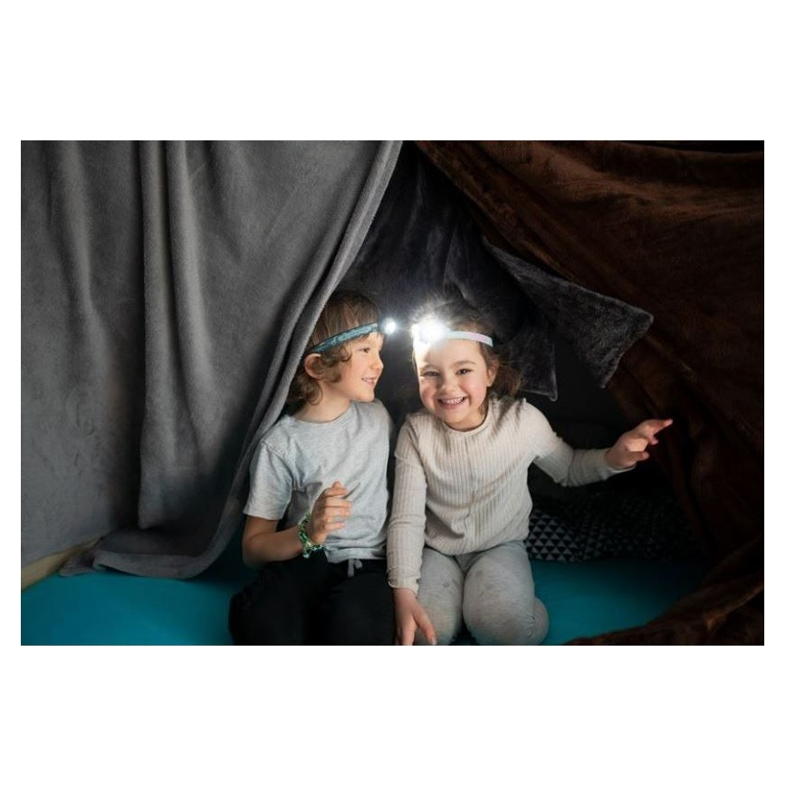 Ledlenser KIDLED2 RAINBOW - dječja LED čelna svjetiljka s podesivom svjetlinom, LED/1xAAA, IPX4, 40 lm, 20 h, ljubičasta