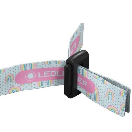 Ledlenser KIDLED2 RAINBOW - dječja LED čelna svjetiljka s podesivom svjetlinom, LED/1xAAA, IPX4, 40 lm, 20 h, ljubičasta