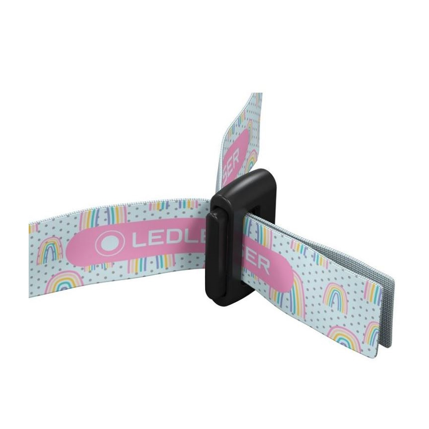 Ledlenser KIDLED4R RAINBOW - LED Podesiva punjiva dječja naglavna svjetiljka LED/280 mAh IPX4 40lm 18 h ljubičasta