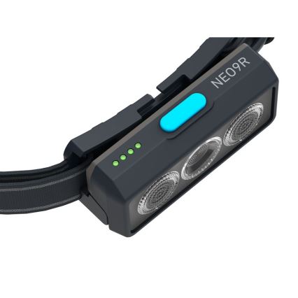 Ledlenser NEO9R - punjiva LED čelna svjetiljka s mogućnošću prigušivanja LED/5000 mAh IP54 1200 lm 120h crna/plava