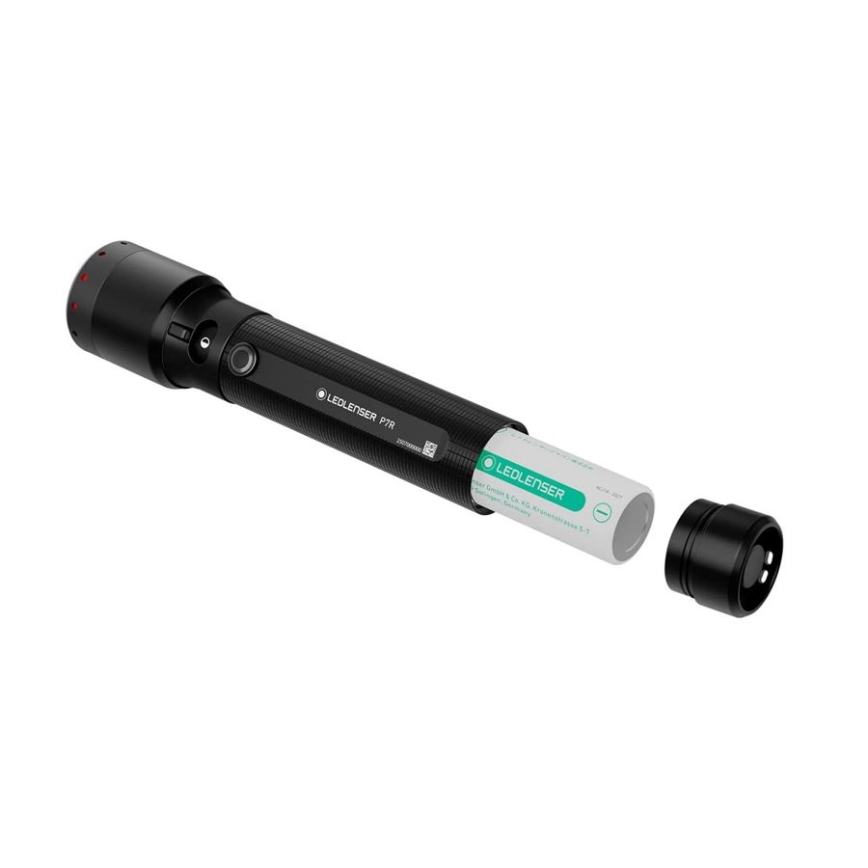 Ledlenser P7R - punjiva LED svjetiljka s podesivom svjetlinom LED/4600 mAh IP68 2000 lm 80 h crna