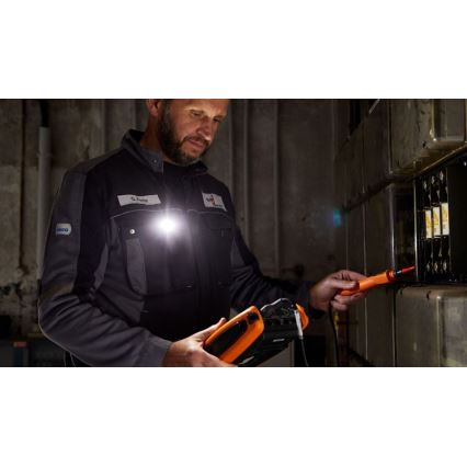 Ledlenser W1R - LED punjiva radna svjetiljka s mogućnošću podešavanja svjetline i kopčom LED/740 mAh IP54 220 lm