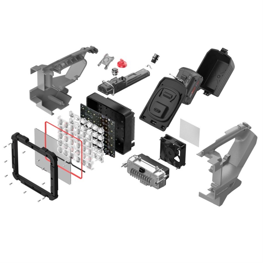 Ledlenser XP30R - LED svjetiljka s podesivom svjetlinom i punjiva LED/5000 mAh IP54 32000 lm 16 h siva