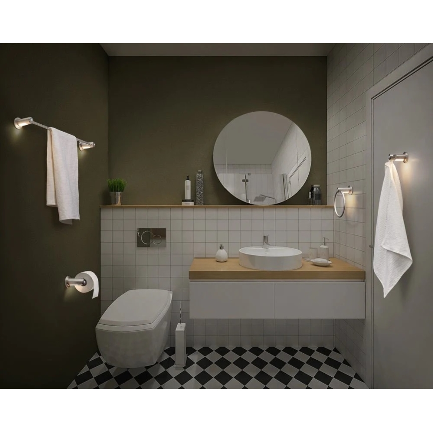 Ledvance - Držač za ručnike s LED pozadinskim osvjetljenjem 3xAAA IP44