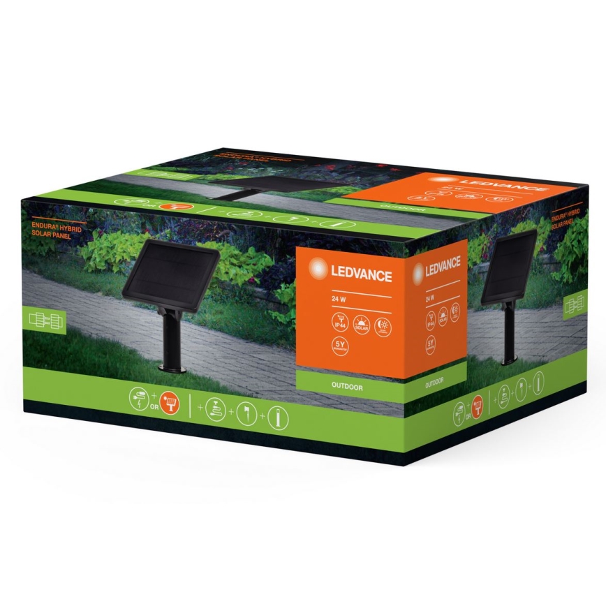 Ledvance - Hibridni solarni panel ENDURA 24W/12V 2000 mAh IP67