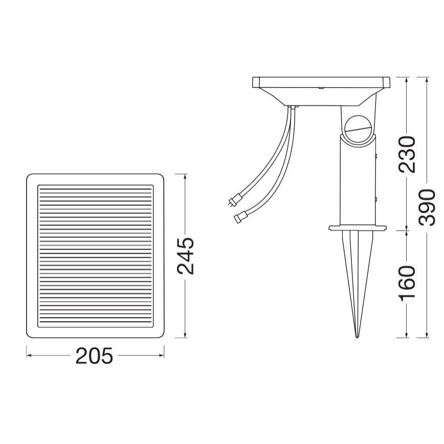 Ledvance - Hibridni solarni panel ENDURA 24W/12V 2000 mAh IP67
