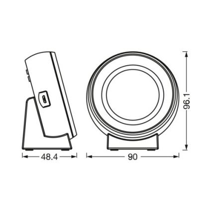 Ledvance - LED Digitalna sat s pozadinskim osvjetljenjem NIGHTLUX LED/0,3W/5V 1000mAh 3000/4000/6500K