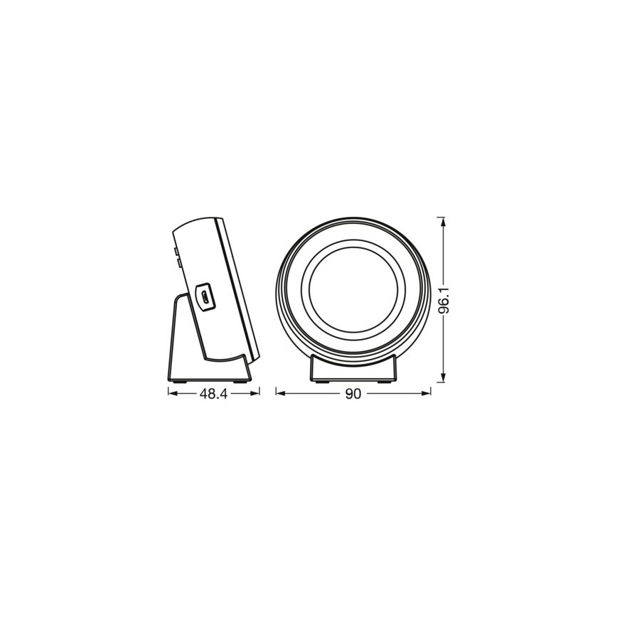 Ledvance - LED Digitalna sat s pozadinskim osvjetljenjem NIGHTLUX LED/0,3W/5V 1000mAh 3000/4000/6500K