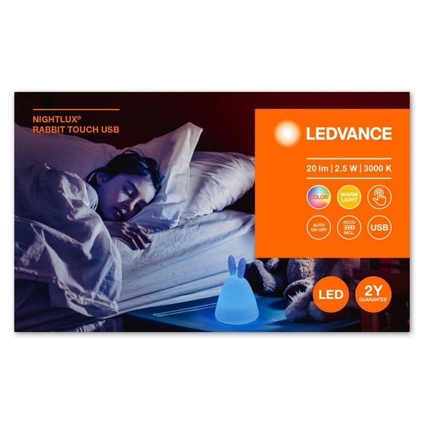 Ledvance - LED Dodirna dječja noćna lampica TOUCH LED/2,5W/5V 1200 mAh
