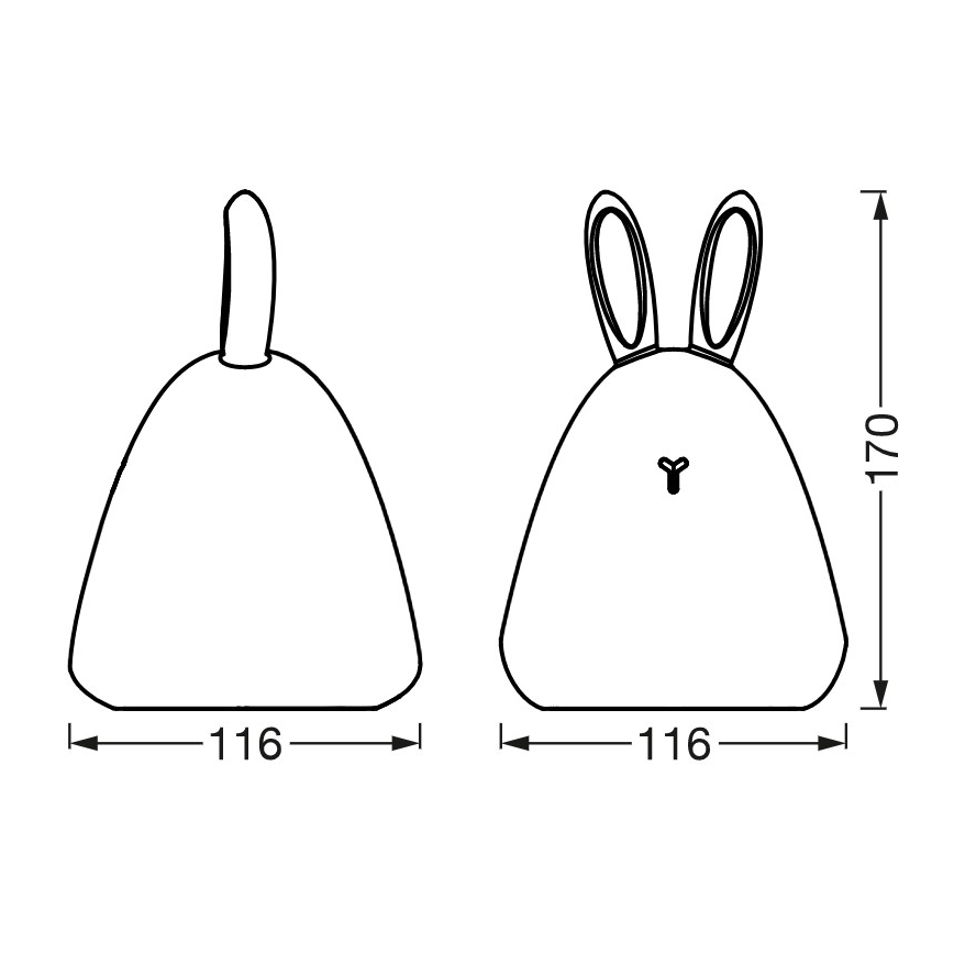 Ledvance - LED Dodirna dječja noćna lampica TOUCH LED/2,5W/5V 1200 mAh