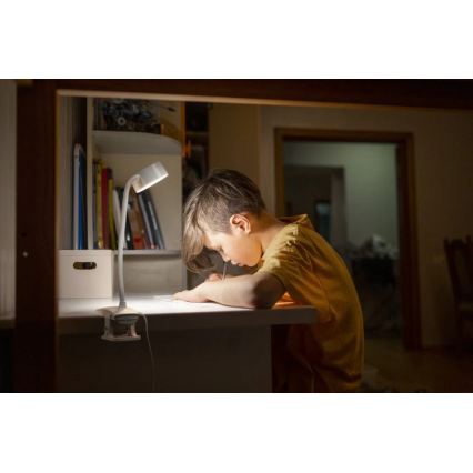 Ledvance - LED stolna lampa s kopčom CYLINDER, prigušiva na dodir LED/4,8W/5V 3000-6500K bijela