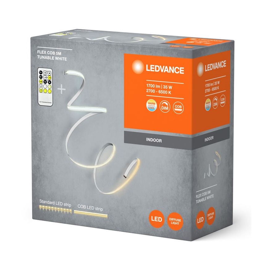 Ledvance - LED fleksibilna traka za prigušivanje FLEX COB 5m LED/35W/230V 2700-6500K + daljinski upravljač