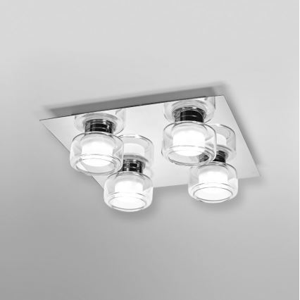 Ledvance - LED Stropna svjetiljka za kupaonicu ORBIS FLAME 4xLED/5,5W/230V 3000/4000K IP44 sjajni krom