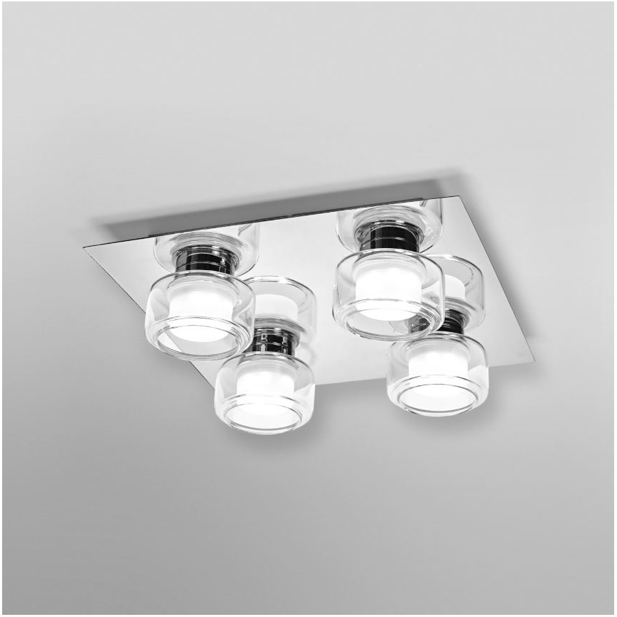 Ledvance - LED Stropna svjetiljka za kupaonicu ORBIS FLAME 4xLED/5,5W/230V 3000/4000K IP44 sjajni krom