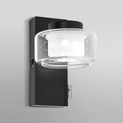 Ledvance - LED Zidna kupaonska svjetiljka ORBIS FLAME LED/5,5W/230V 3000/4000K IP44 crna