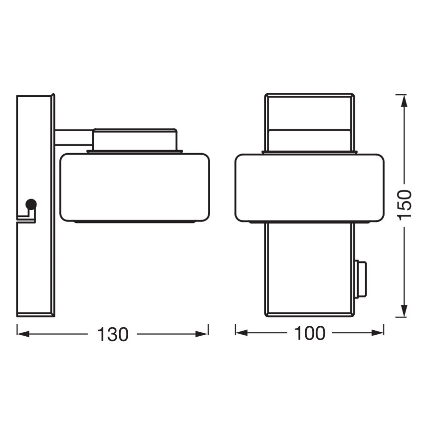 Ledvance - LED Zidna kupaonska svjetiljka ORBIS FLAME LED/5,5W/230V 3000/4000K IP44 crna