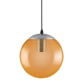 Ledvance - LED Luster na sajli BUBBLE 1xE27/8W/230V narančasta pr. 20 cm