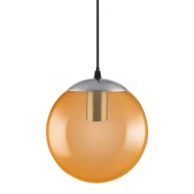 Ledvance - LED Luster na sajli BUBBLE 1xE27/8W/230V narančasta pr. 20 cm