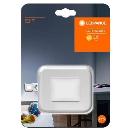 Ledvance - LED Noćno svjetlo sa senzorom LUNETTA LED/0,2W/230V 3000K