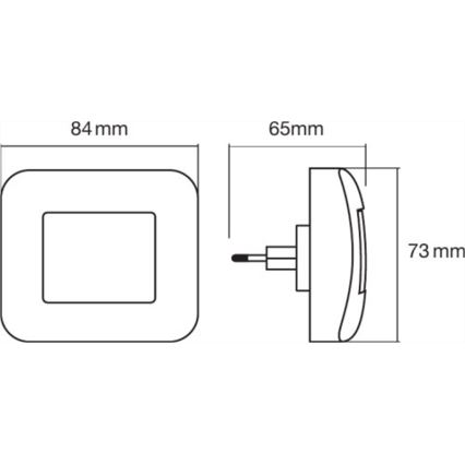 Ledvance - LED Noćno svjetlo sa senzorom LUNETTA LED/0,2W/230V 3000K