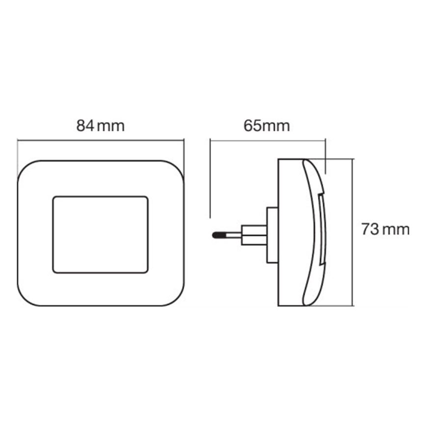 Ledvance - LED Noćno svjetlo sa senzorom LUNETTA LED/0,2W/230V 3000K
