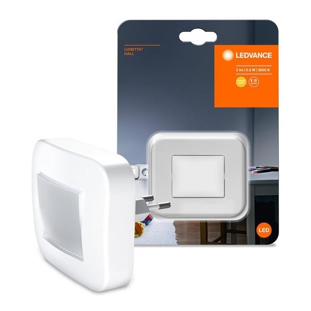 Ledvance - LED Noćno svjetlo sa senzorom LUNETTA LED/0,2W/230V