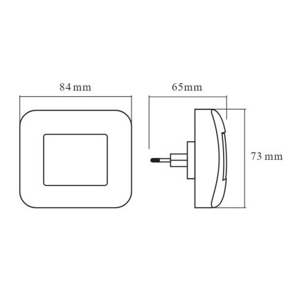 Ledvance - LED Noćno svjetlo sa senzorom LUNETTA LED/0,2W/230V