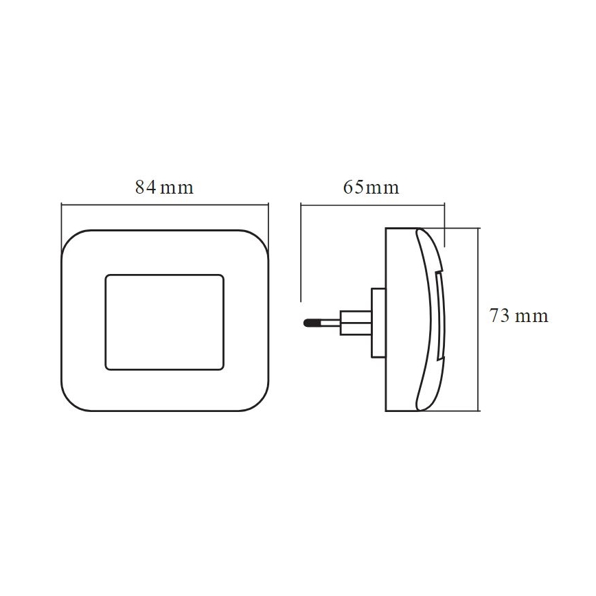 Ledvance - LED Noćno svjetlo sa senzorom LUNETTA LED/0,2W/230V
