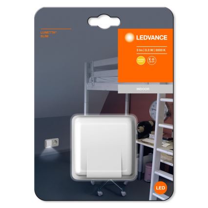 Ledvance - LED Noćno svjetlo sa senzorom LUNETTA LED/0,3W/230V 3000K