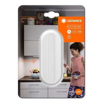 Ledvance - LED Orijentacijska svjetiljka sa senzorom MOBILE LED/0,5W/3,7V 330 mAh CRI 90