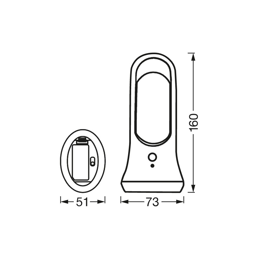 Ledvance - LED Orijentacijska svjetiljka sa senzorom MOBILE LED/0,7W/4xAAA