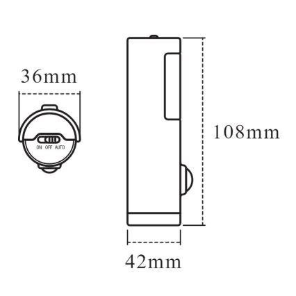 Ledvance - LED Orijentacijska svjetiljka sa senzorom NIGHTLUX LED/0,35W/3xAAA IP54