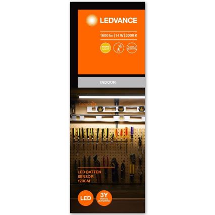 Ledvance - LED Podelementna svjetiljka sa senzorom BATTEN LED/14W/230V 120 cm