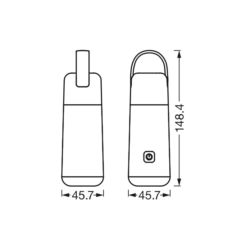 Ledvance - LED Power bank s funkcijom baterijske svjetiljke MOBILE LED/0,5W/5V 1800 mAh 2xUSB