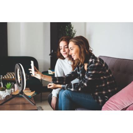 Ledvance - LED stolna lampa s prigušivanjem, postoljem i držačem za vloganje LED/5,5W/USB 3000/4000/6500K