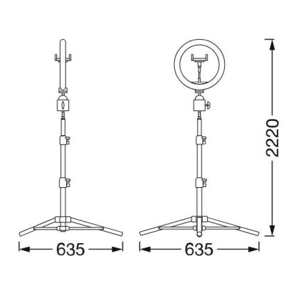 Ledvance - LED prenosiva podna lampa s postoljem i držačem za vloganje LED/6W/USB 3000/4000/6500K