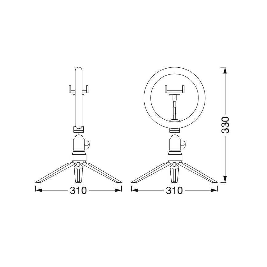 Ledvance - LED Prigušiva stolna lampa sa stalkom i držačem za vloganje LED/5,5W/USB 3000/4000/6500K