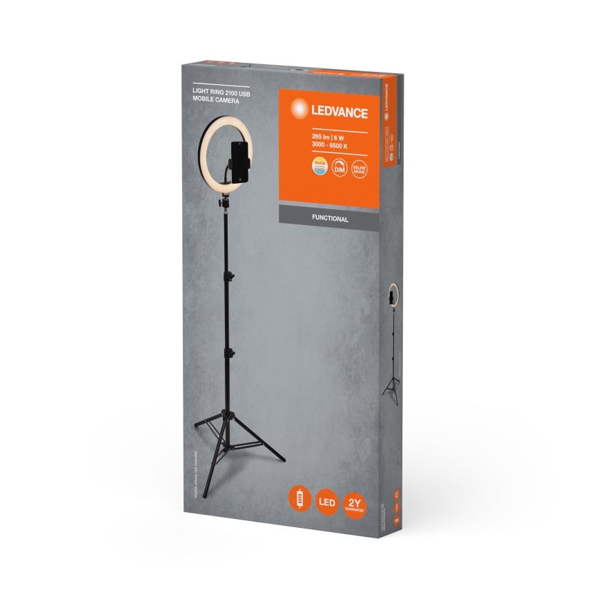 Ledvance - LED Prigušiva samostojeća lampa sa stalkom i držačem za vloganje LED/6W/USB 3000/4000/6500K