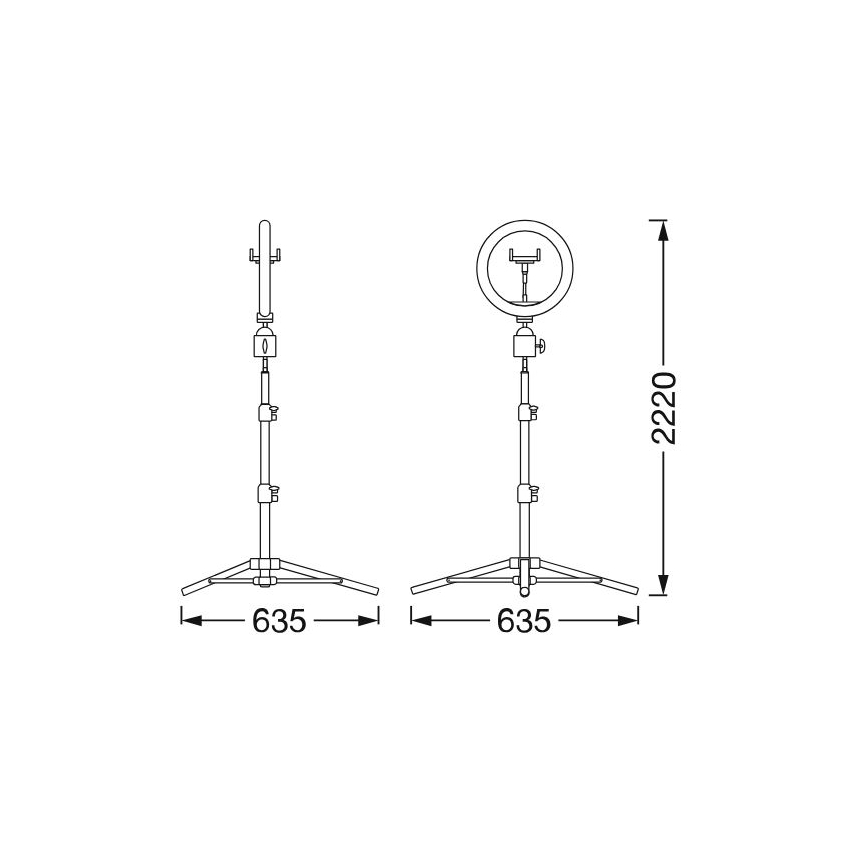 Ledvance - LED Prigušiva samostojeća lampa sa stalkom i držačem za vloganje LED/6W/USB 3000/4000/6500K