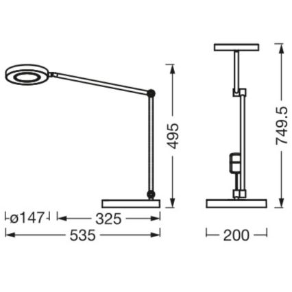 Ledvance - LED Prigušiva stolna lampa na dodir SUN@HOME LED/20W/230V 2200-5000K CRI 95 Wi-Fi