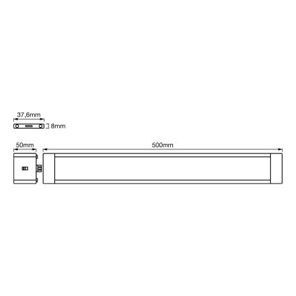 Ledvance - LED Prigušiva podelementna svjetiljka sa senzorom CABINET LED/10W/230V 3000K